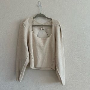 Free People Saffron Open Back Sweater